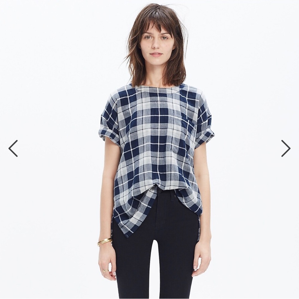 Madewell Oversized Tee in Emploria Plaid